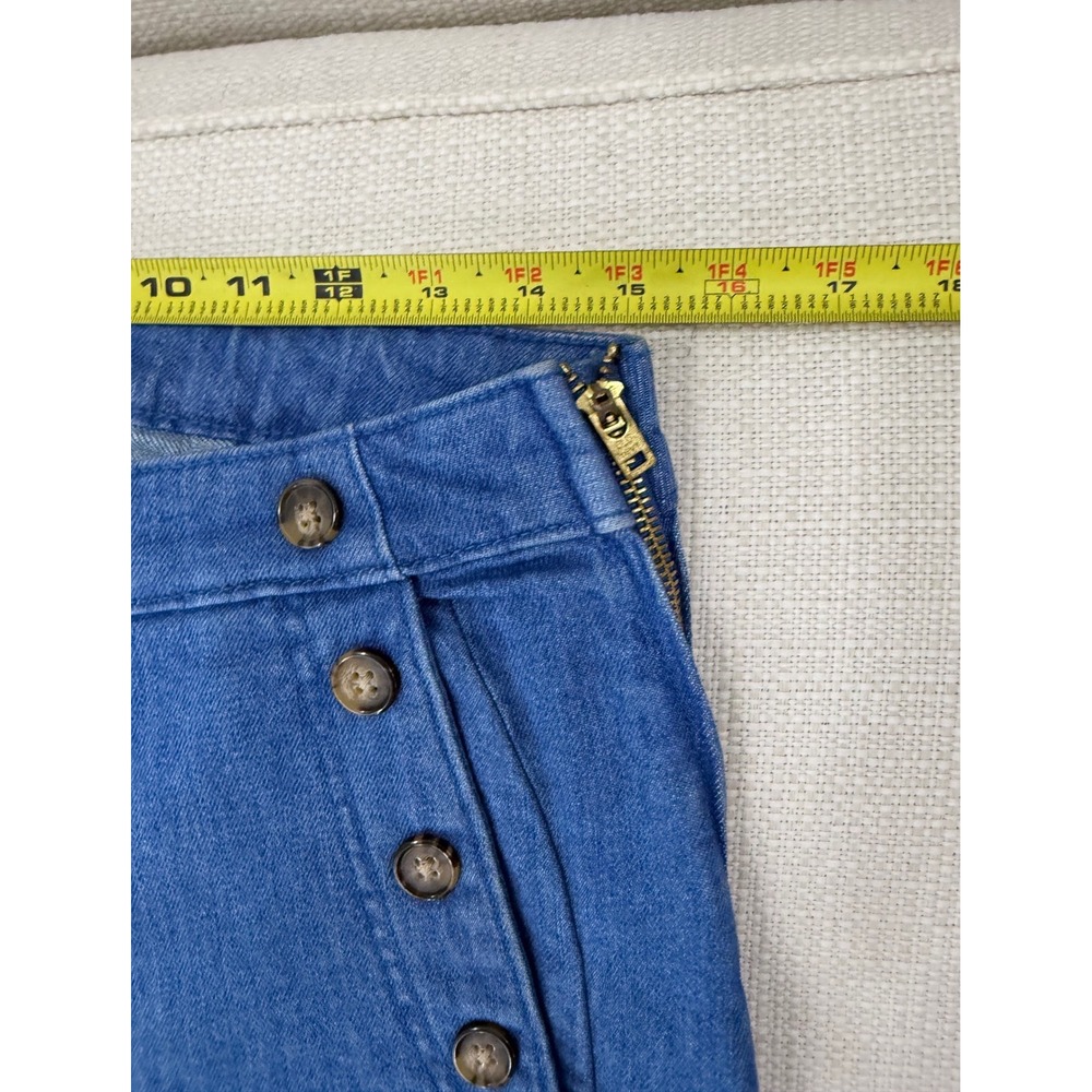 Old Navy Jeans Womens 10 Sky-Hi Wide Leg Sailor Button Denim Excellent - Picture 2 of 8